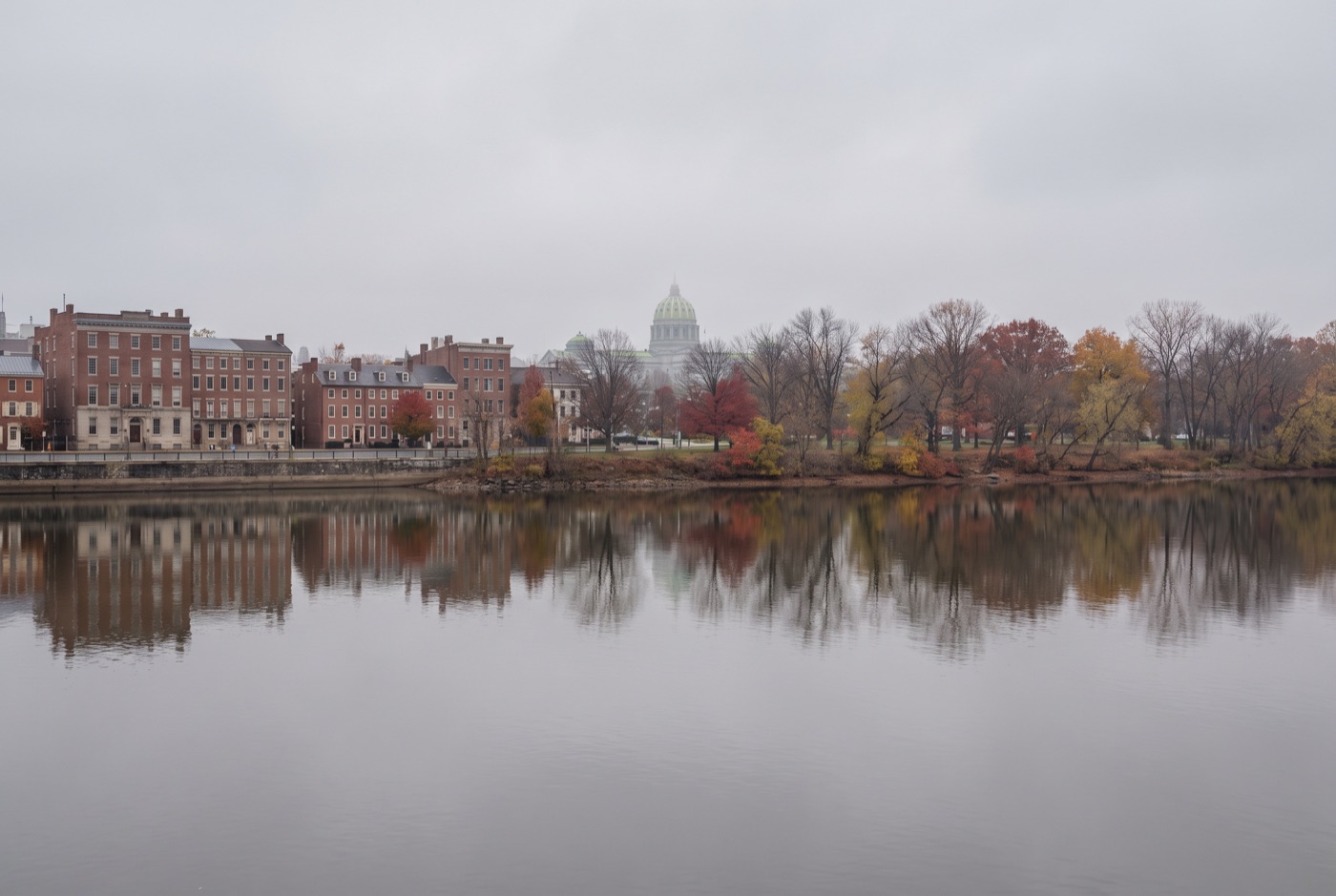 The Susquehanna riverfront at Harrisburg, Pennsylvania